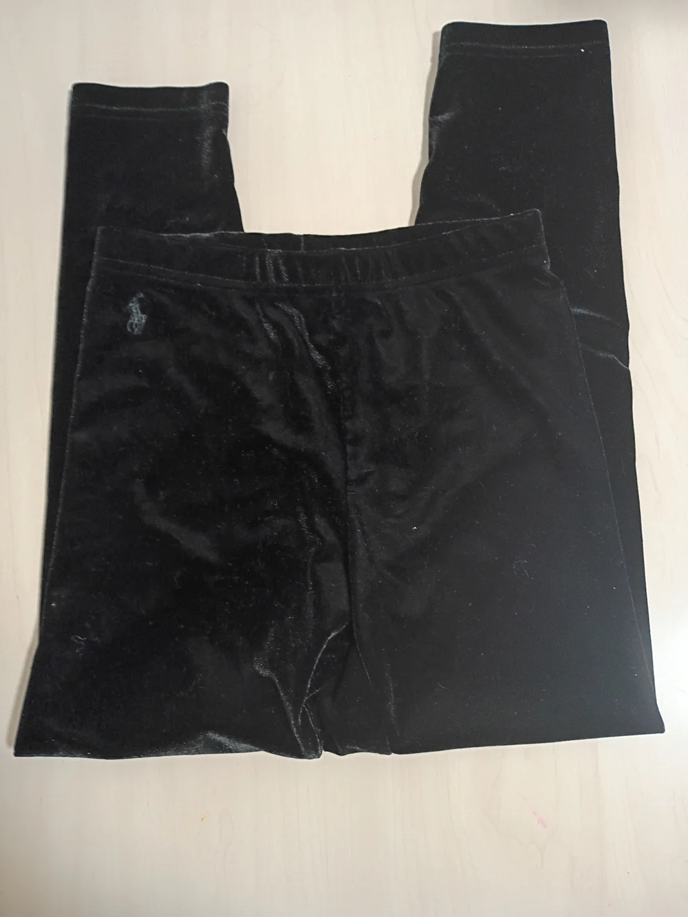 Ralph Lauren Kids Black Velvet Leggings
